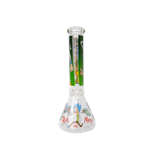 R&M Beaker Bong 14 Inch Cartoon Style Glass Bong