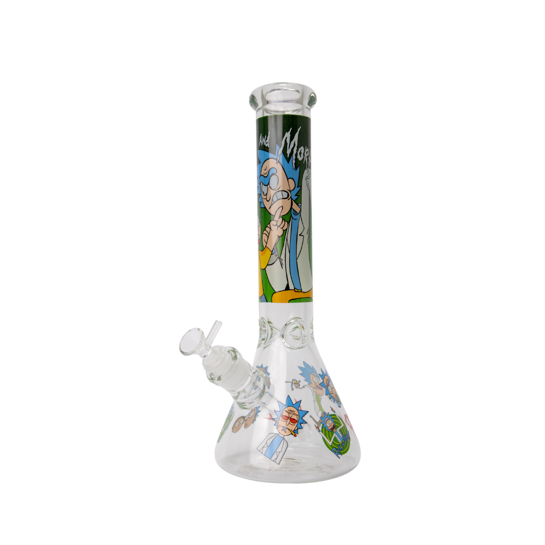 R&M Beaker Bong 14 Inch Cartoon Style Glass Bong
