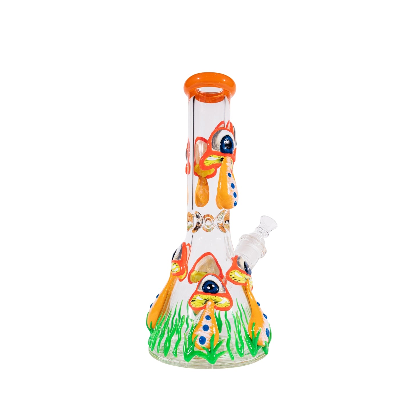 Mushroom Glow in the Dark Beaker Bong 12.5 Inch Glass Bong