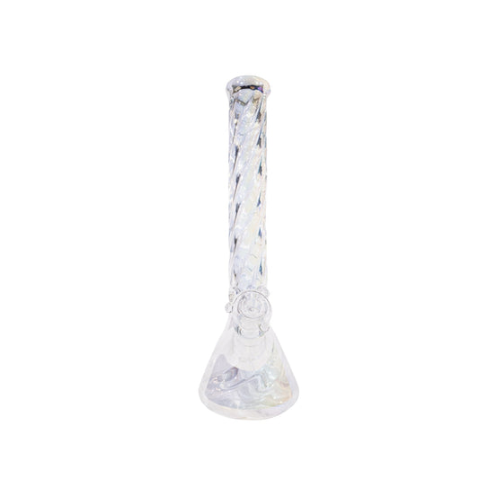 Twisted Neck Holographic Beaker Bong 16 Inch Glass Bong
