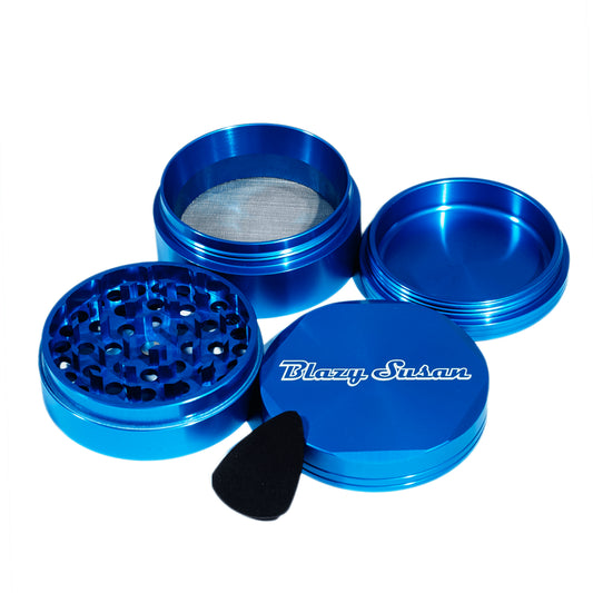Blazy Susan 4‑Piece Aluminum Grinder blue