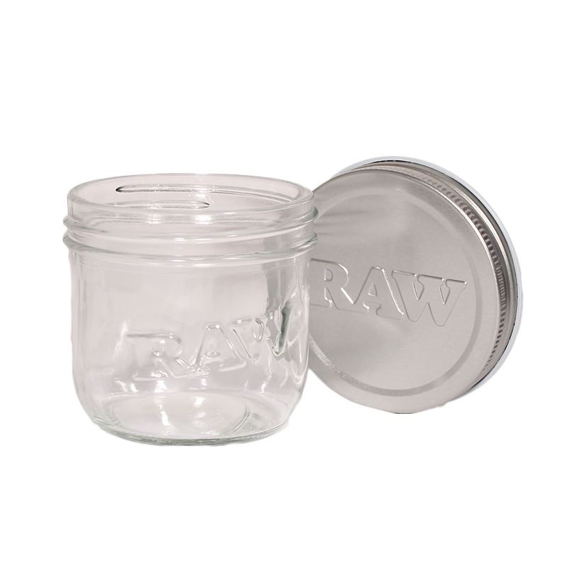 RAW Glass Mason Jar 10oz