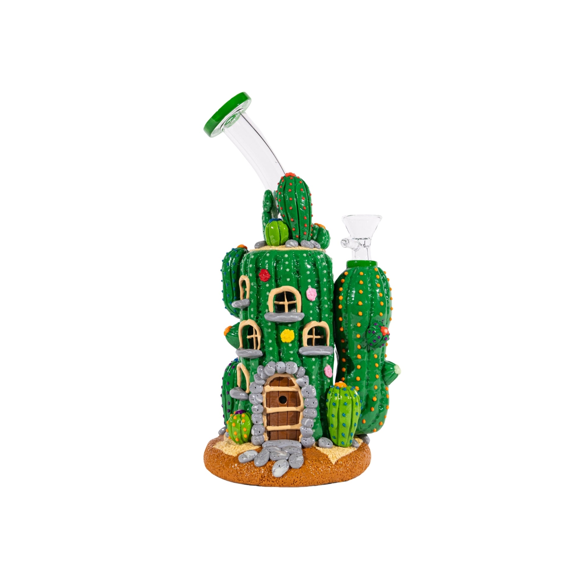 Cactus House Bong Novelty Glass Bong Desert Style
