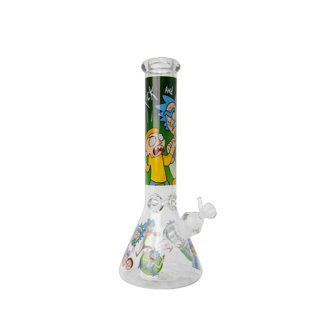 R&M Beaker Bong 14 Inch Cartoon Style Glass Bong