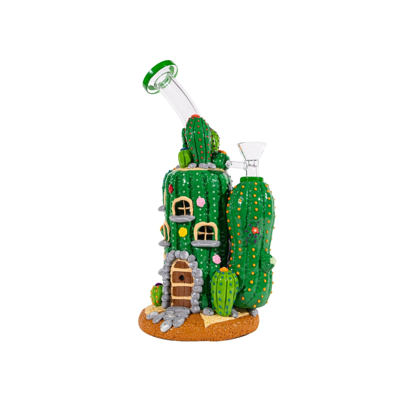 Cactus House Bong Novelty Glass Bong Desert Style