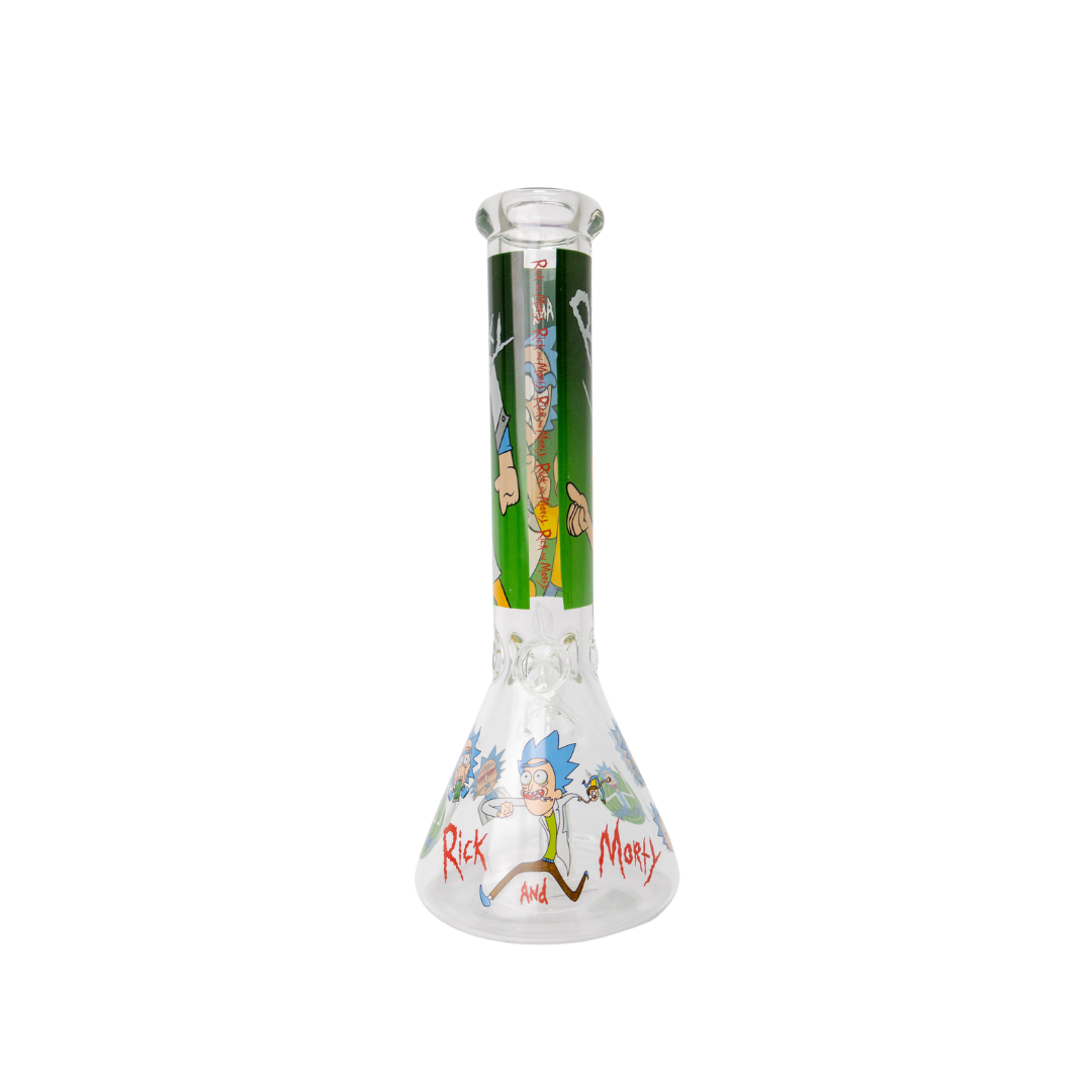 R&M Beaker Bong 14 Inch Cartoon Style Glass Bong