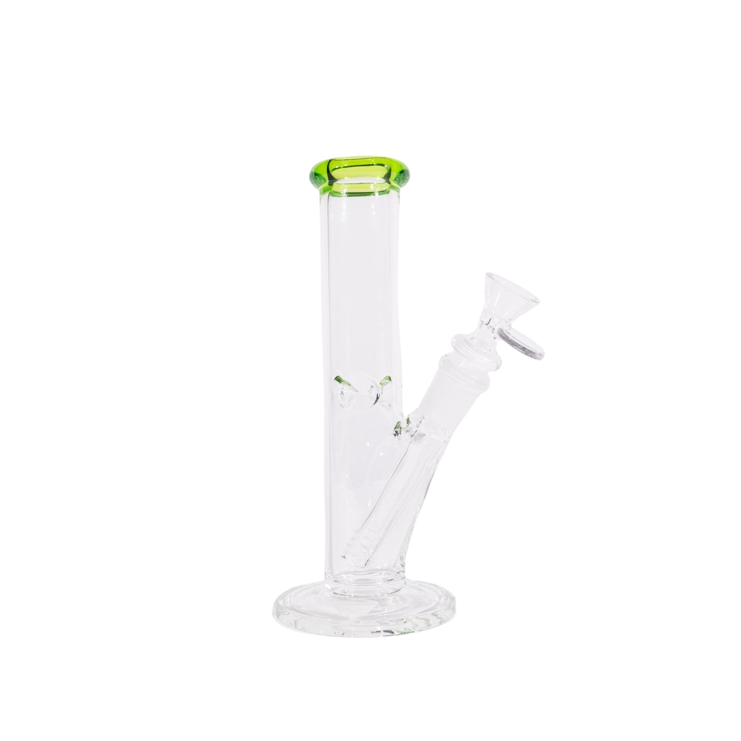 COLOR MOUTH STRAIGHT TUBE BONG 8"