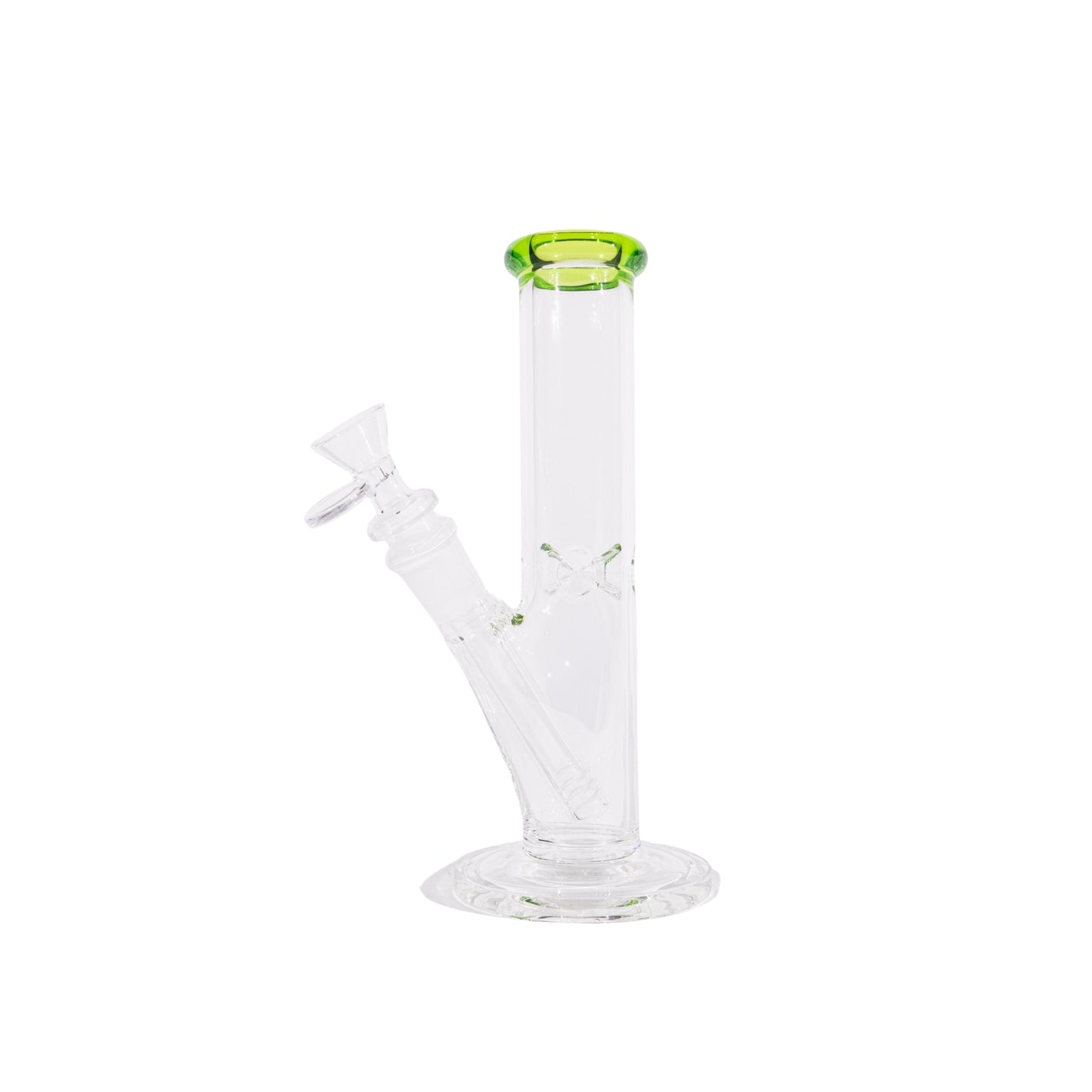 COLOR MOUTH STRAIGHT TUBE BONG 8"