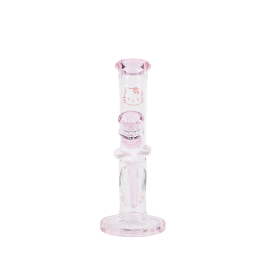 Hello Kitty Straight Tube Bong 10" – Cute Glass Water Pipe