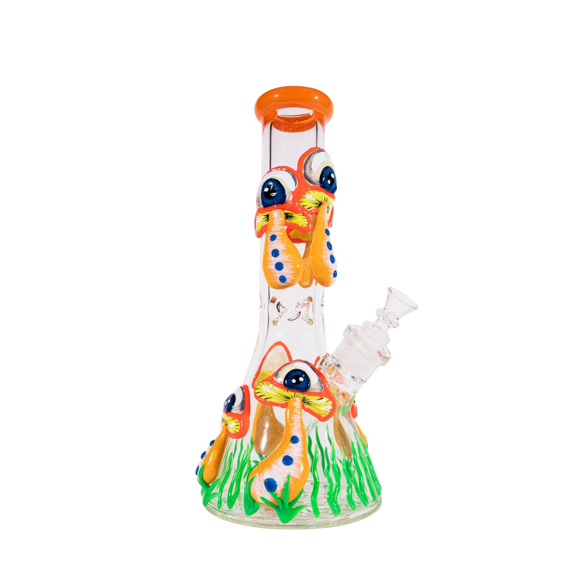 Mushroom Glow in the Dark Beaker Bong 12.5 Inch Glass Bong