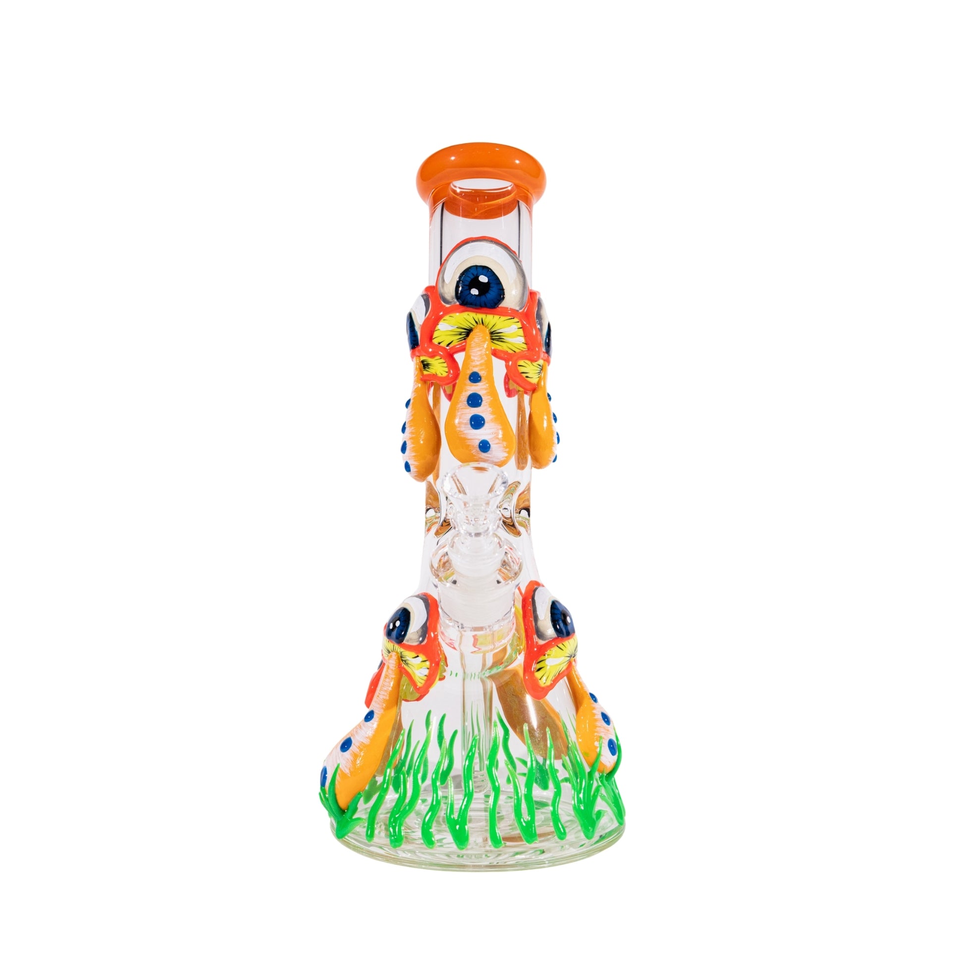 Mushroom Glow in the Dark Beaker Bong 12.5 Inch Glass Bong
