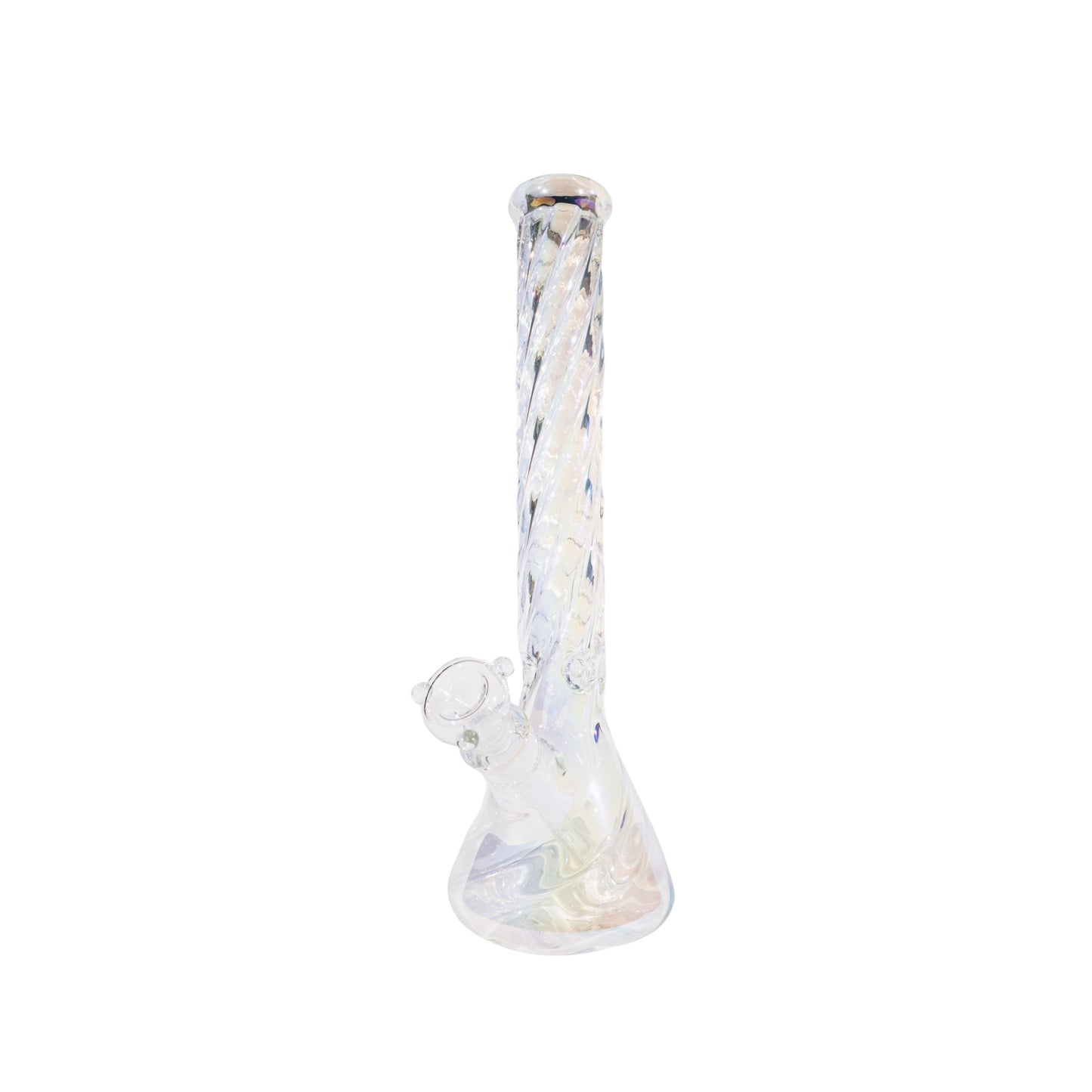 Twisted Neck Holographic Beaker Bong 16 Inch Glass Bong