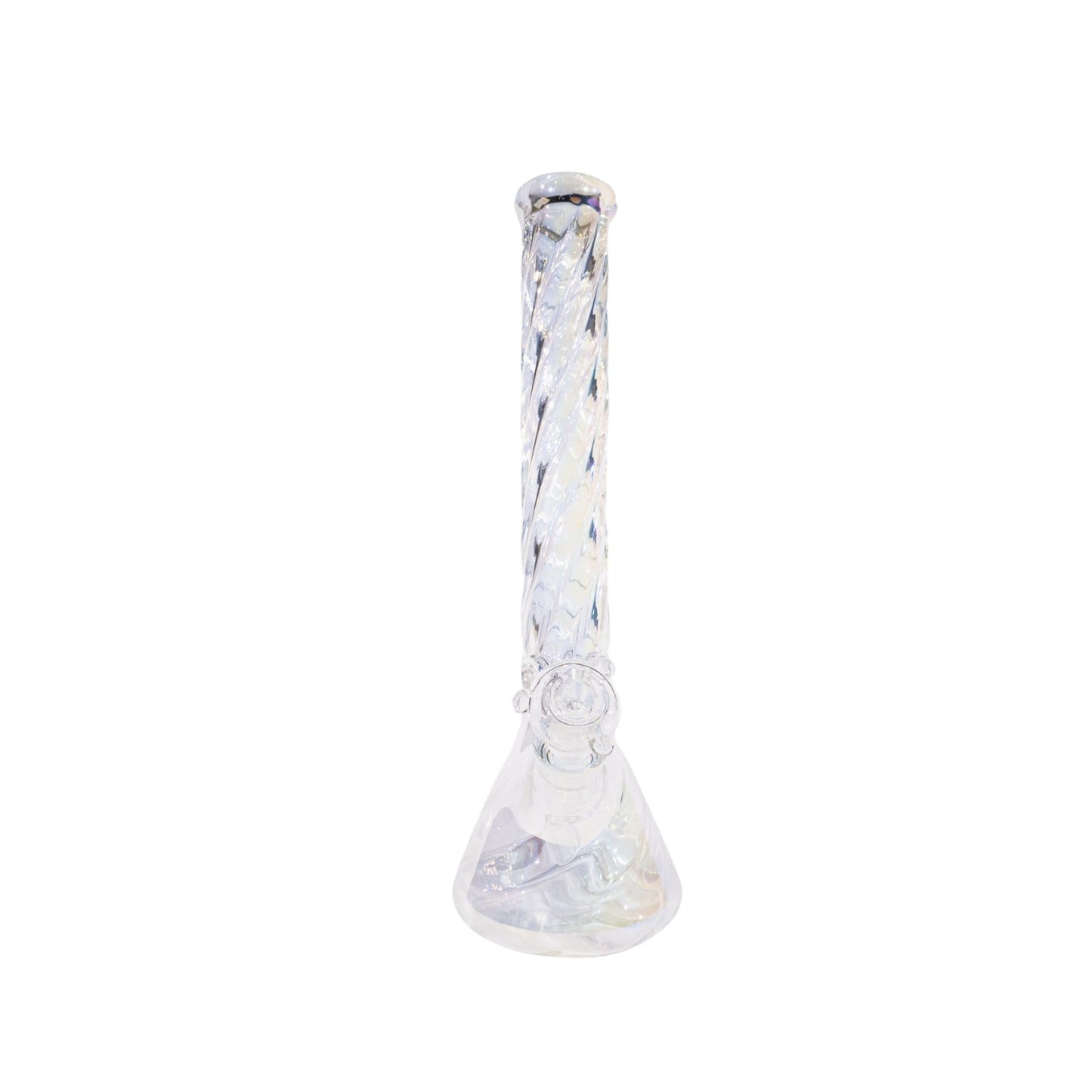 Twisted Neck Holographic Beaker Bong 16 Inch Glass Bong