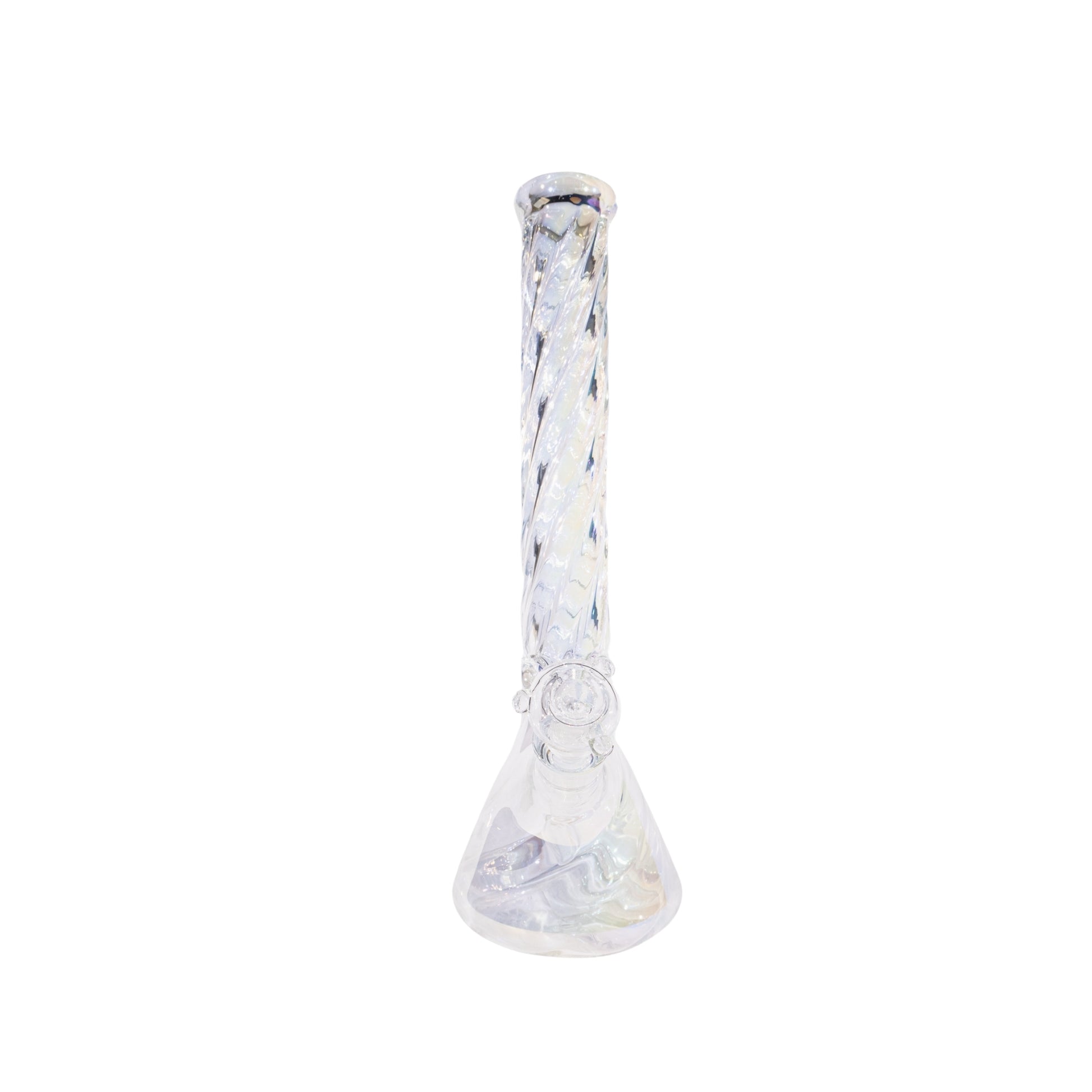 Twisted Neck Holographic Beaker Bong 16 Inch Glass Bong