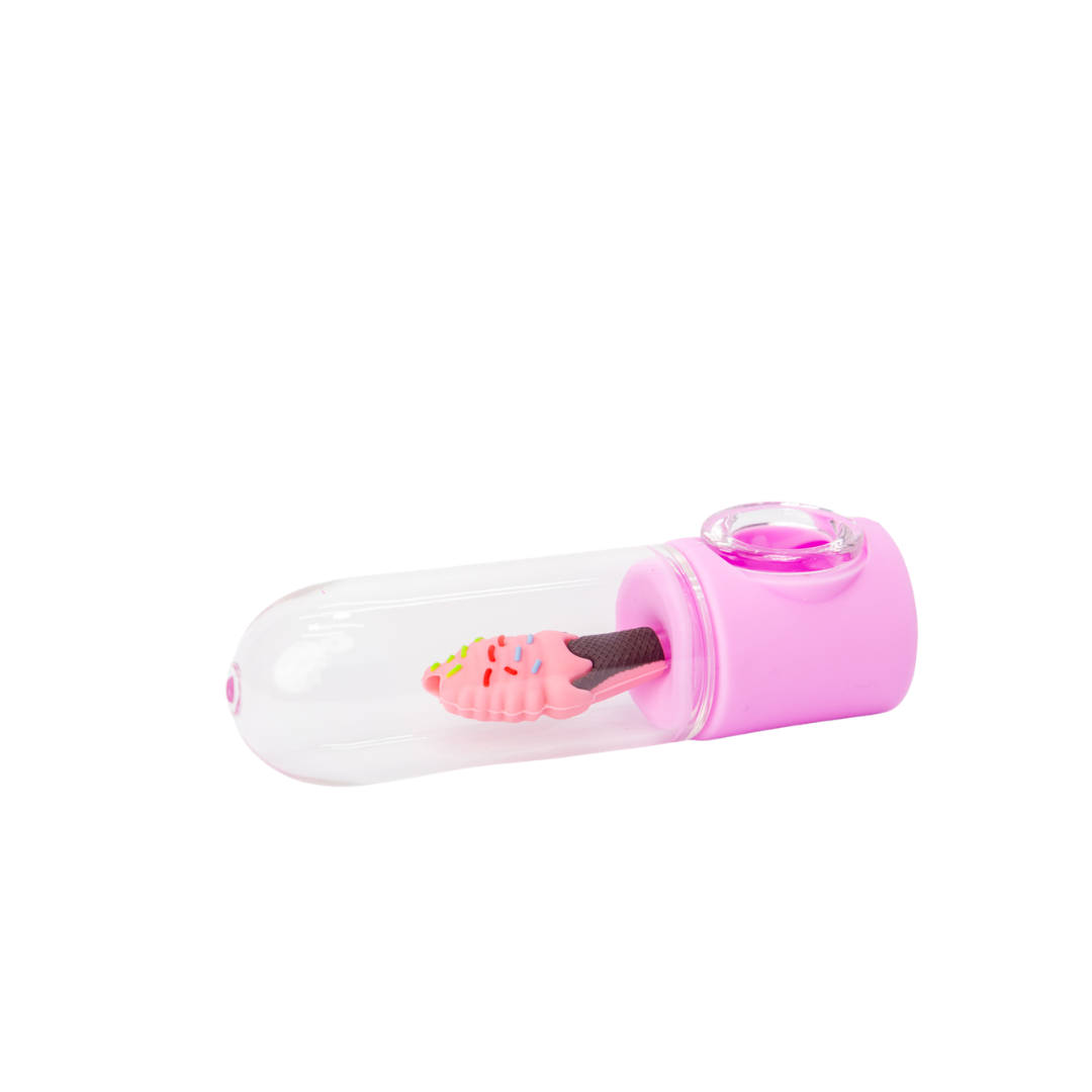 Ice Cream Silicone Glass Pipe
