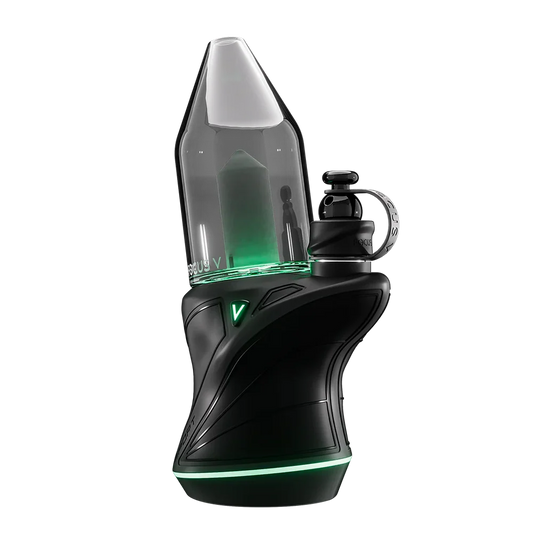 Carta Sport Dab Rig in black with a sleek design and glowing base, perfect for a clean vapor experience.