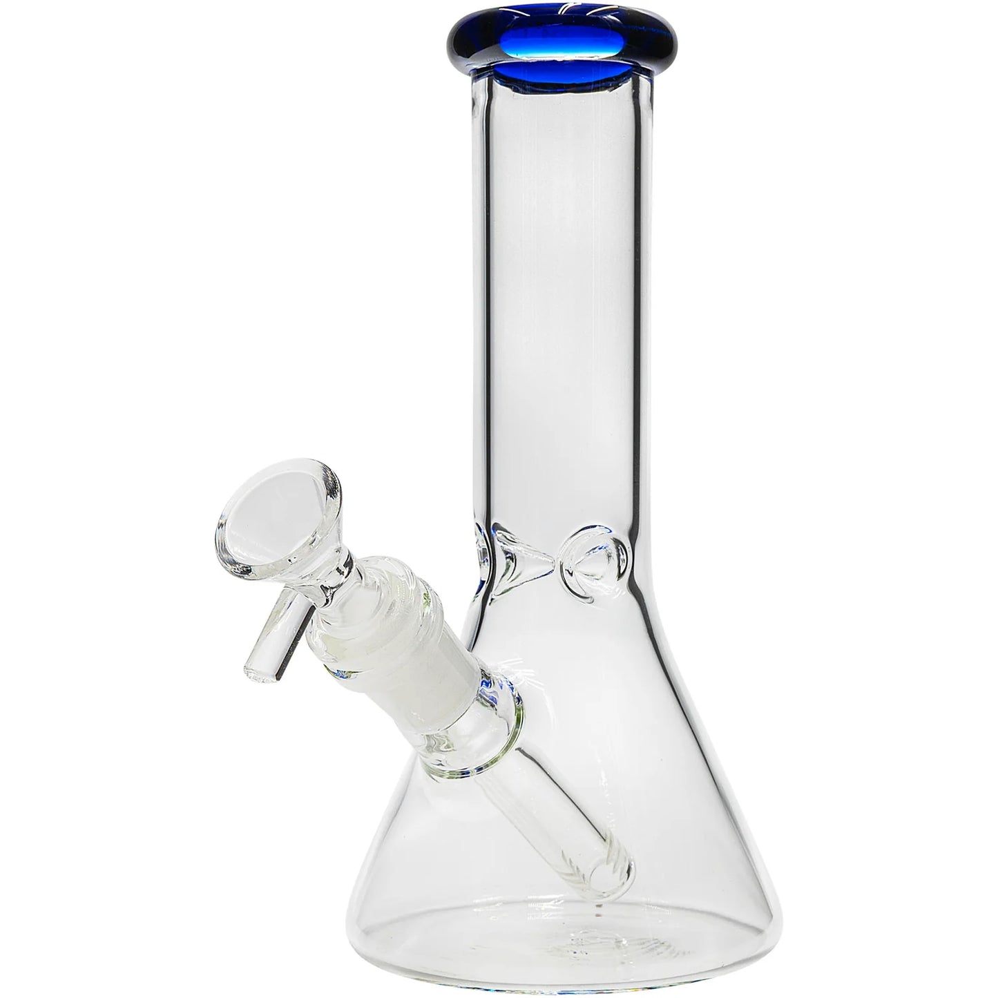 Beaker Bong 8" with Colored Mouthpiece Glass Bong