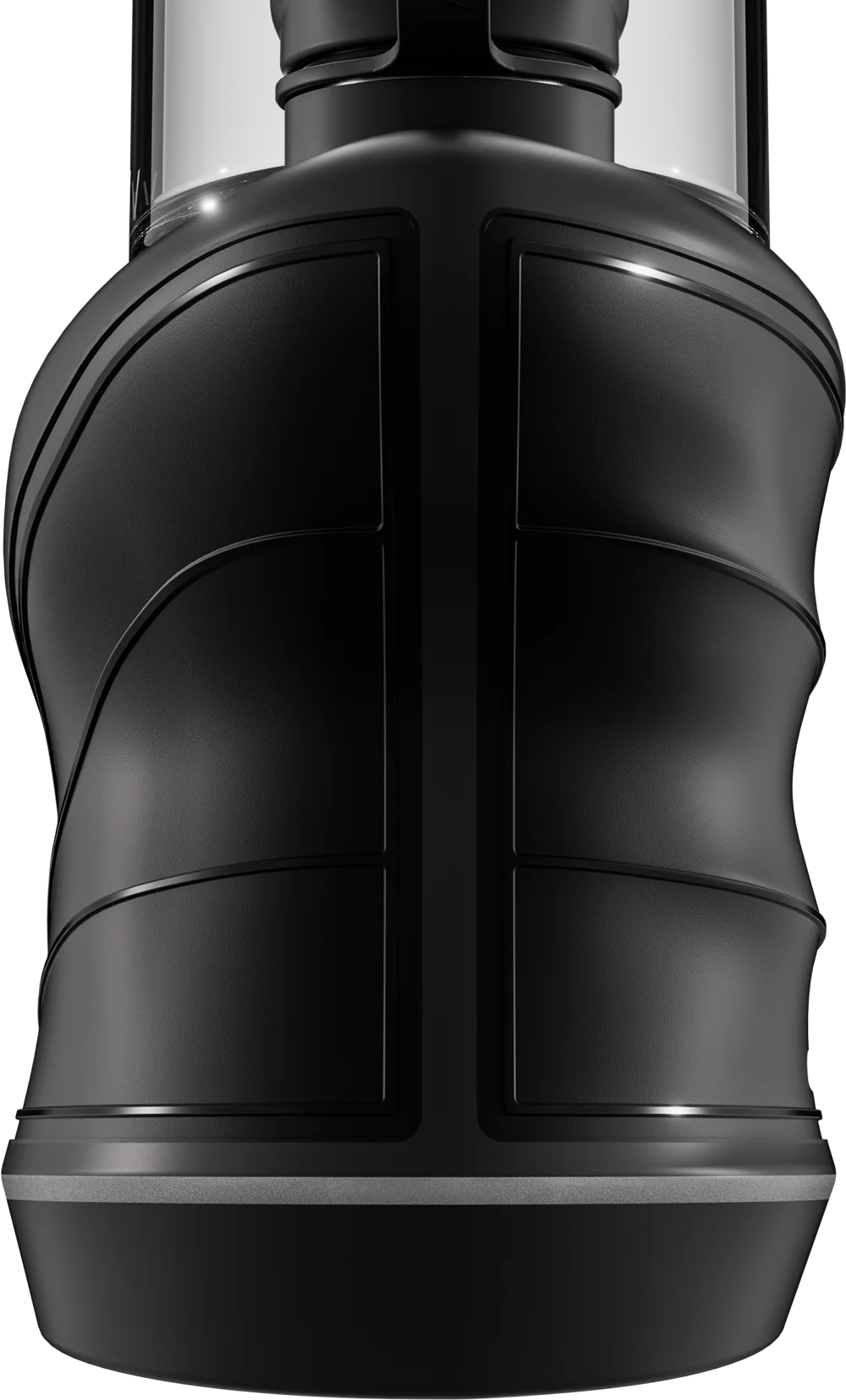 Close-up view of the base of the Carta Sport Dab Rig featuring a sleek black design.