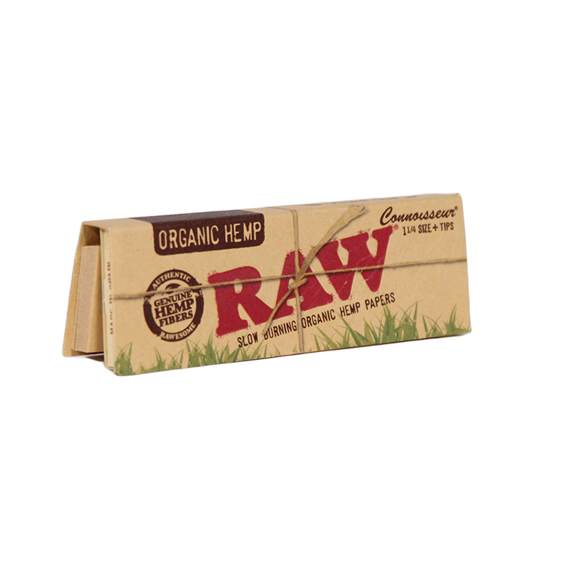 RAW Organic Hemp Connoisseur 1 1/4 Papers with Tips