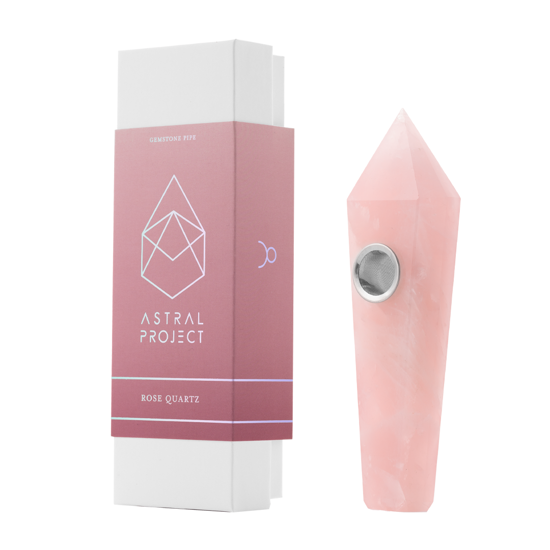 Gemstone Spoon Pipe Rose Quartz